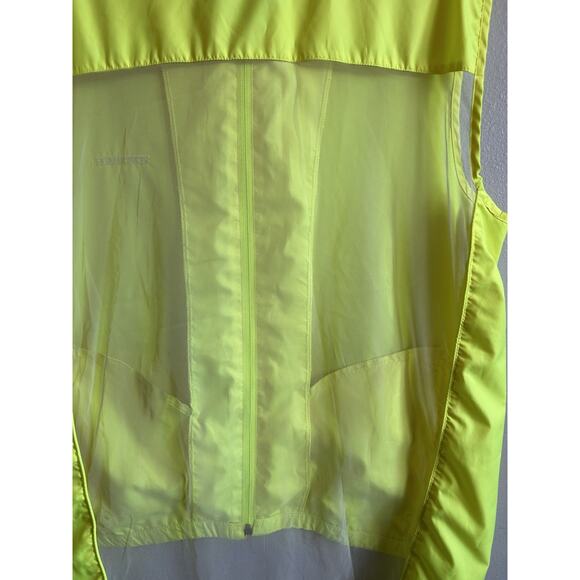 Men’s XL Cycling VEST Neon Yellow Full Zip Polyester Performance Jacket Biking - Picture 6 of 7